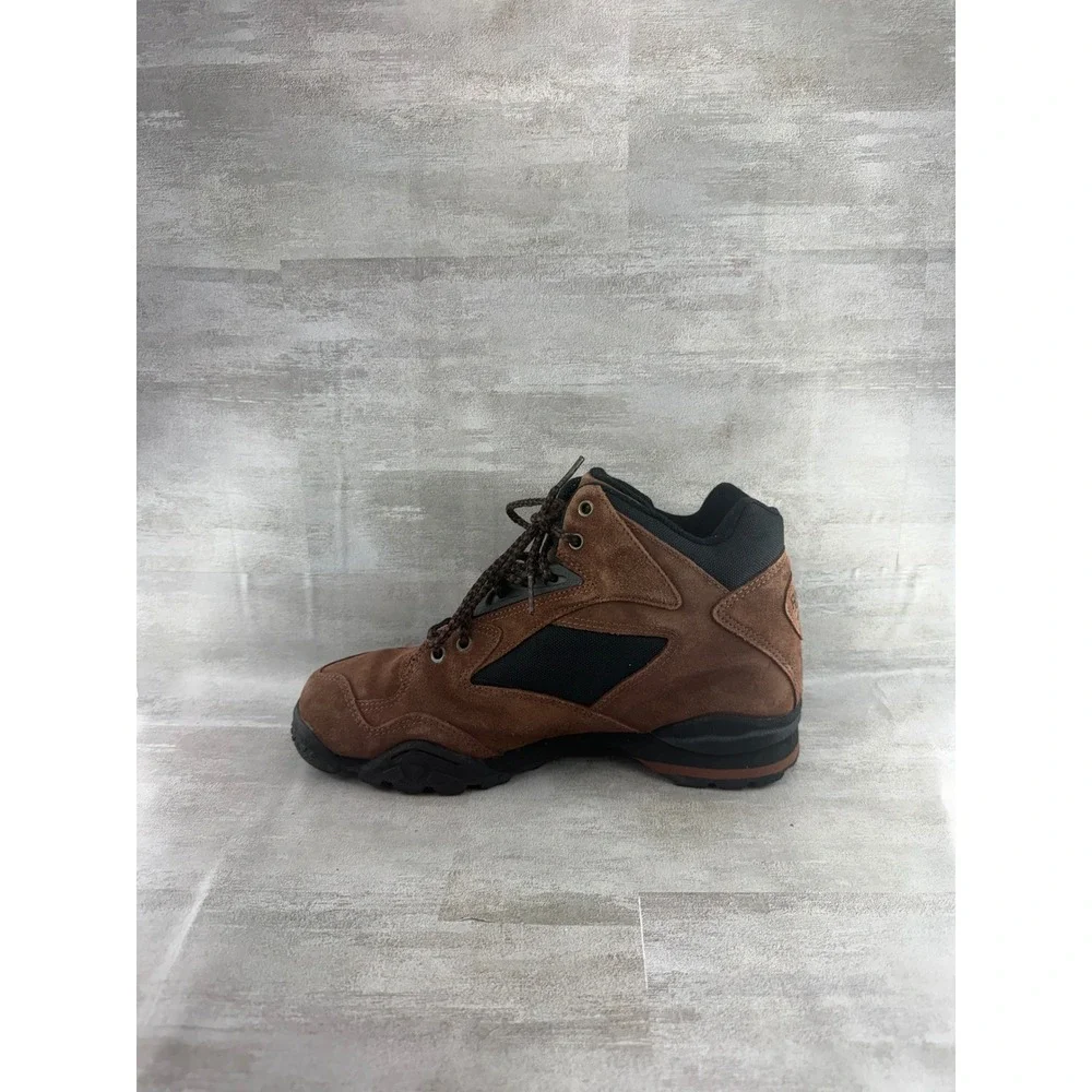 Reebok Men Brown Suede Mid Top Hiking Boots RA 411 KRI Steel Shank Size 8.5